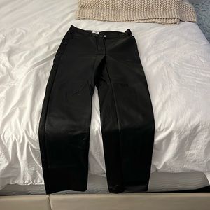 Aritzia Wilfred Melina Pants in Black Leather